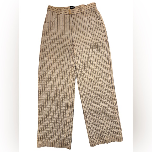 Giorgio Armani Pants - Vintage Giorgio Armani Ramie Silk Striped Wide Leg Trousers Pants Women’s 6-8